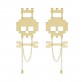 Boucles d'oreilles icone dorees or fin 24 carats