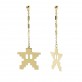 Boucles d'oreilles icone star dorees or fin 24 carats