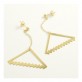 Boucles d'oreilles  triangle or fin 24 carats