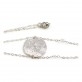 Collier en argent, perles blanches et pendentif